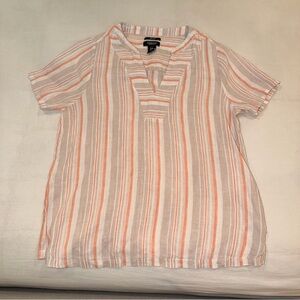 100% Linen - Spring V‑Neck Tunic